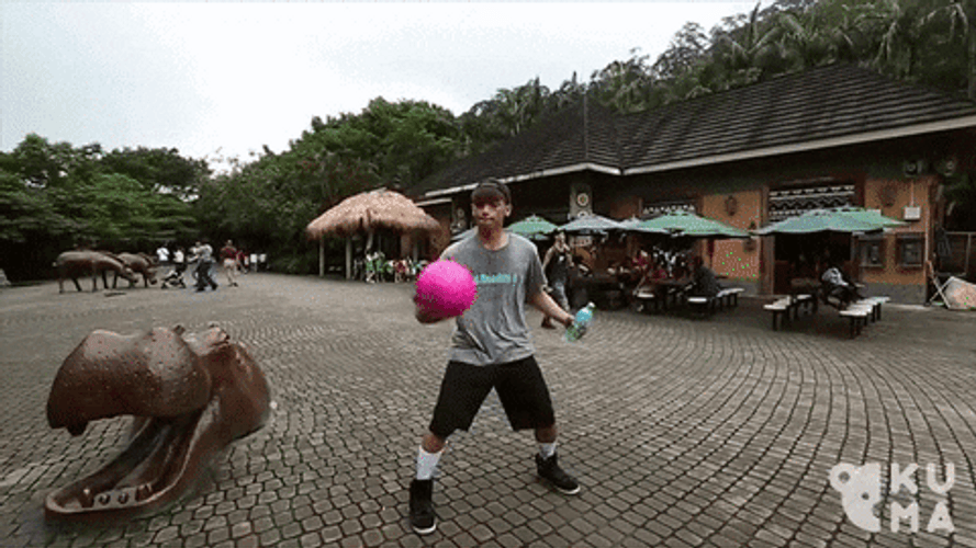 Bottle Cap Challenge Spinning Ball GIF