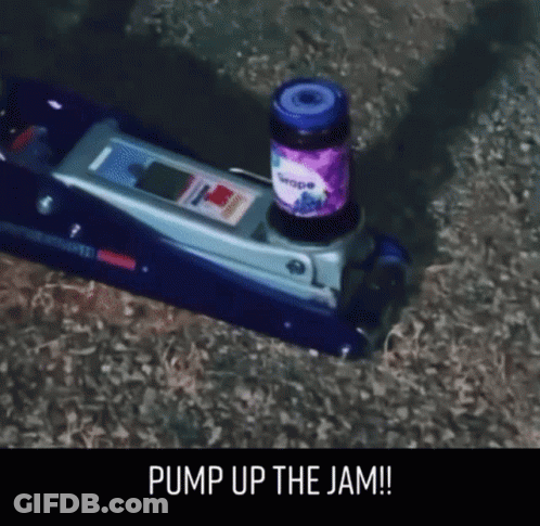 Bottle Of Grape Jam On Blue Floor Jack GIF