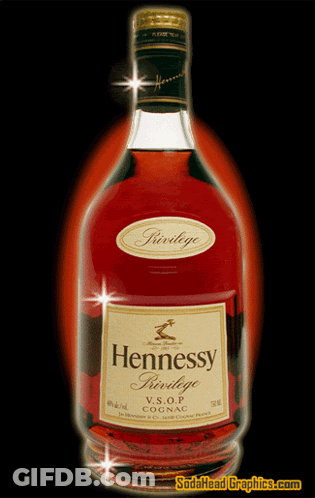 Bottle Of Hennessy Privilege V.S.O.P. Cognac GIF