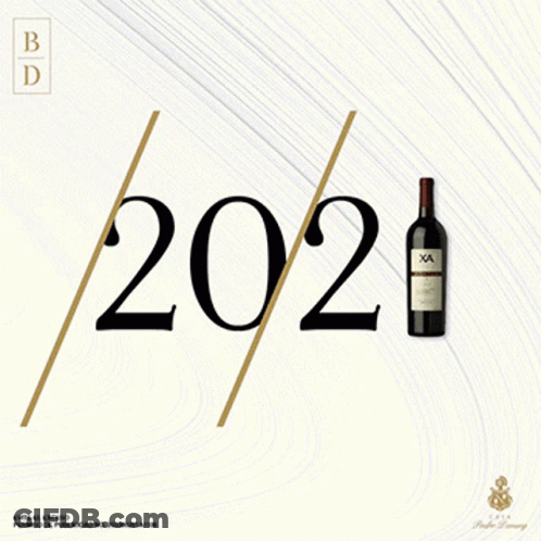 Bottle Of Wine With Red R12 Label GIF