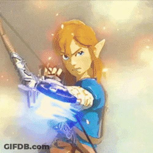 Botw Link Powerful Bow GIF