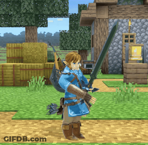 Botw Link Sword Minecraft GIF