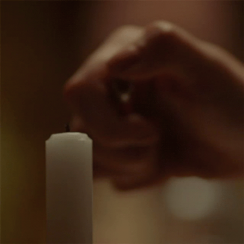 Bougie Lit With Lighter GIF