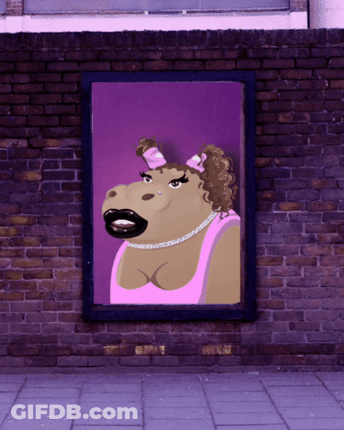 Boujie Lil Hippo Side Eye GIF