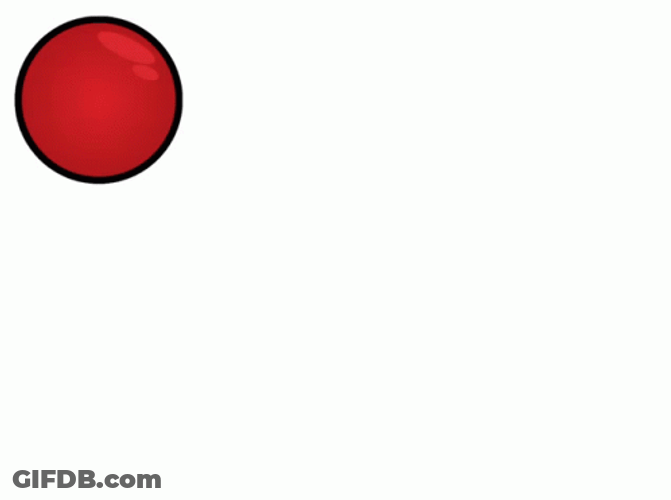 Bouncing Animated Red Ball Drop GIF