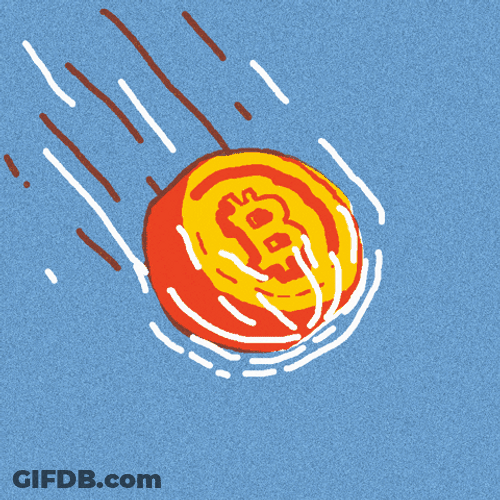Bouncing Ball With Bitcoin Logo GIF