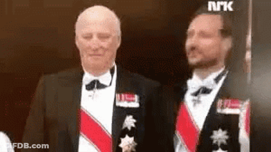 Bouncing Behind King Of Norway GIF