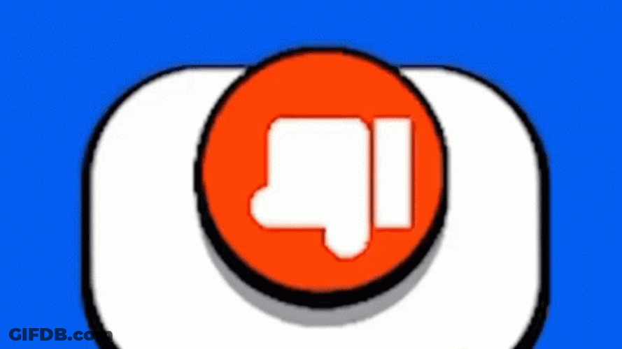 Bouncing Dislike Button GIF