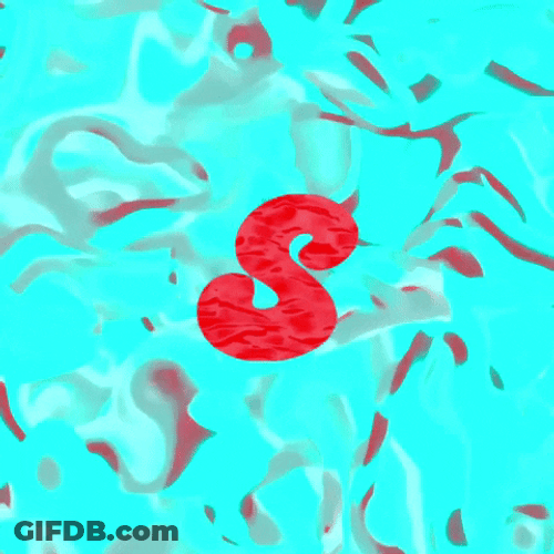 Bouncing S Paint Spilling GIF