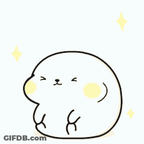 Bouncing White Squishy Seals Sticker GIF