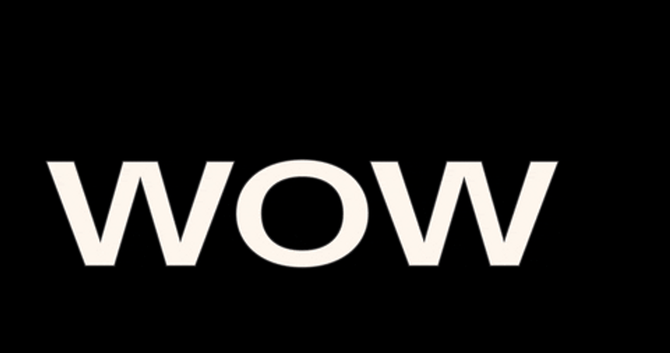 Bouncing Woooow Text GIF