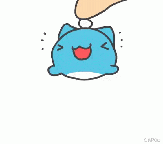 Bouncy Blue Cat Hanging GIF
