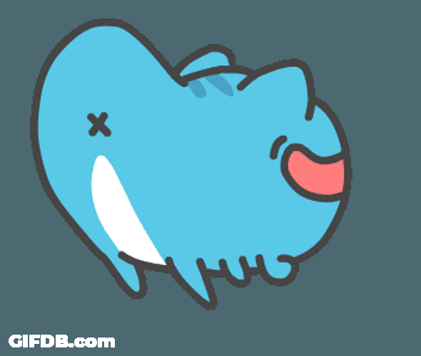 Bouncy Bum Blue Cat GIF