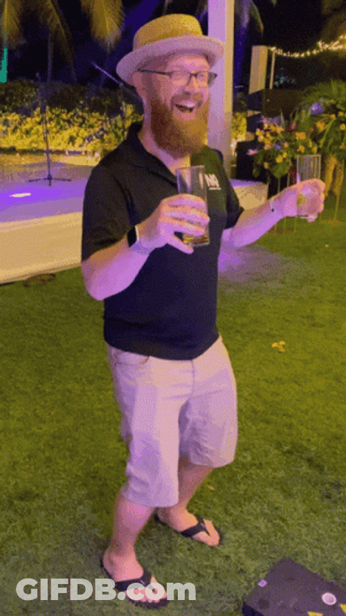 Bouncy Dance Holding Bevo GIF