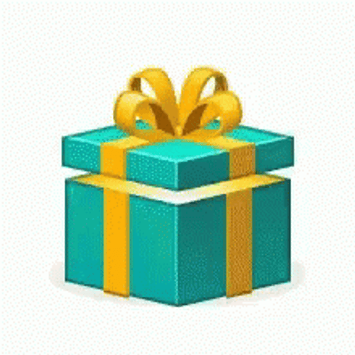 Bouncy Present In Green Box GIF