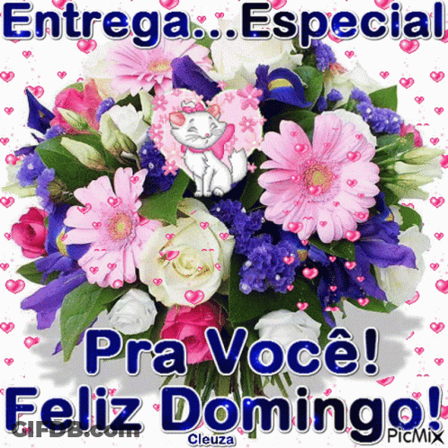 Bouquet Of Flowers Entrega Especial Pra Voce Feliz Domingo GIF
