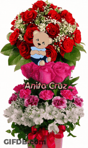 Bouquet Of Flowers With Anita Cruz GIF