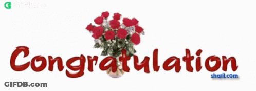 Bouquet Of Red Roses Congratulations GIF
