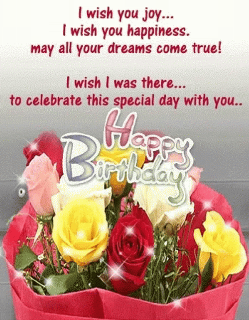 Bouquet Special Day Happy Birthday Husband GIF