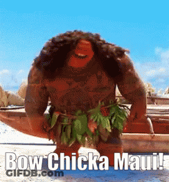 Bow Chicka Maui Cartoon Character GIF