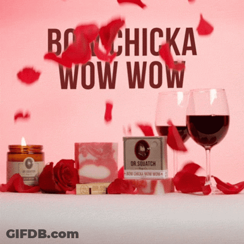 Bow Chicka Wow Wow Red Roses And Wine GIF