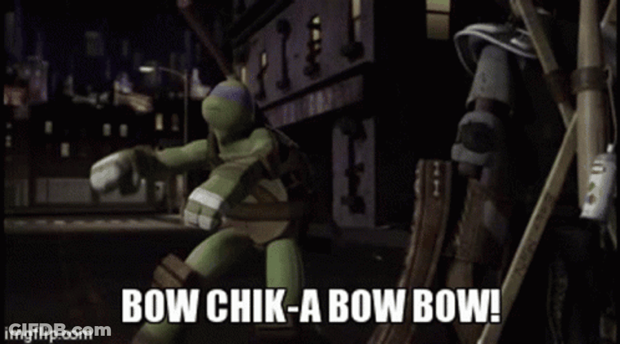 Bow Chicka Wow Wow Teenage Ninja Turtles GIF