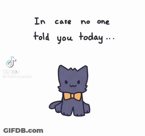 Bow Tie Cat Says You're Enough, Proud Of You GIF
