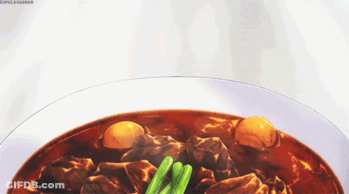 Bowl Of Beef Stew With Green Beans GIF