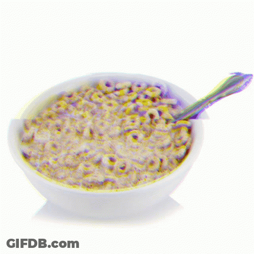 Bowl Of Cereal With Spoon GIF