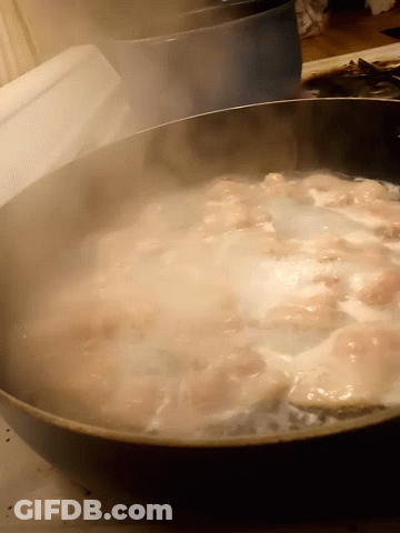 Bowl Of Food Cooking In Pot GIF