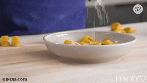 Bowl Of Food With Number 52 GIF