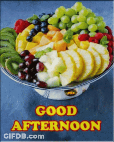 Bowl Of Fruit Saying Good Afternoon GIF