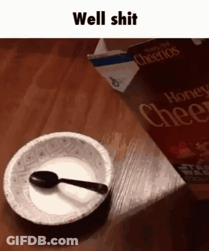 Bowl Of Honey Bunches Of Oats Cereal With Spoon GIF