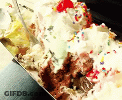 Bowl Of Ice Cream With Cherry On Top GIF