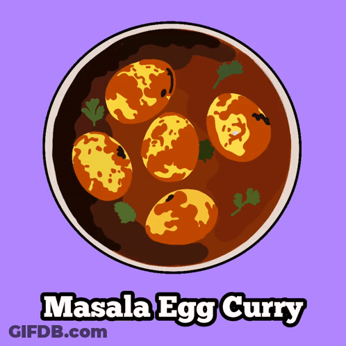 Bowl Of Masala Egg Curry GIF