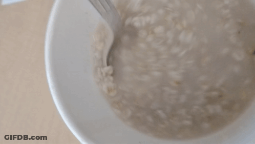 Bowl Of Oatmeal With Spoon GIF