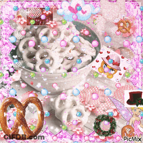 Bowl Of Pretzels With Picmix GIF