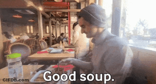 Bowl Of Soup With Noodles And Vegetables GIF