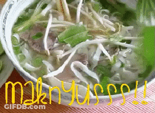Bowl Of Soup With Yellow Milky Yogurt Text GIF