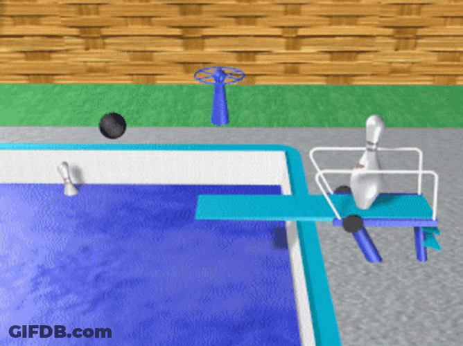 Bowling Alley Swimming Pool GIF
