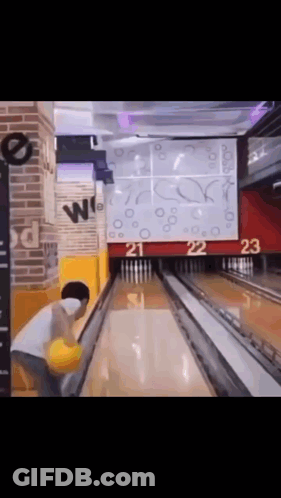 Bowling Alley With Number 23 GIF