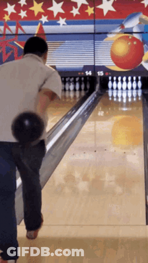 Bowling Ball Fail Disappointed Gutter GIF