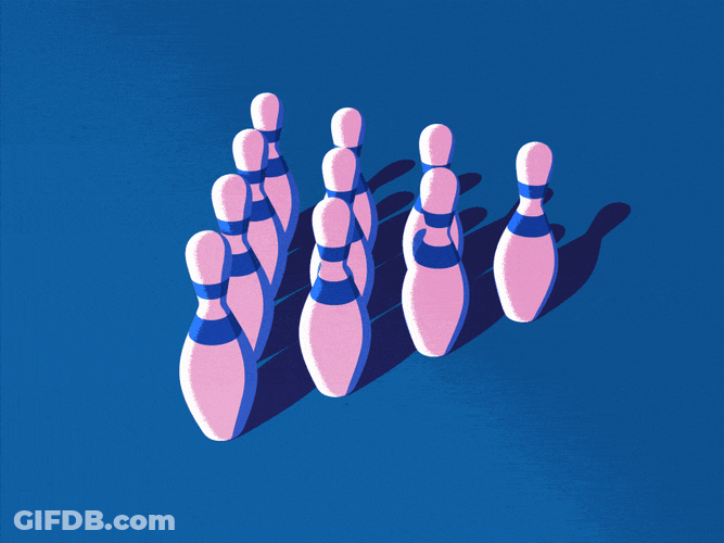 Bowling Ball Fail Pins Avoid Animation GIF