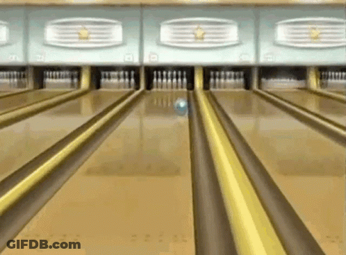 Bowling Ball Going Down Alley GIF