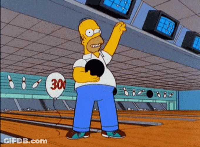 Bowling Ball Homer Simpson Smash Animation GIF