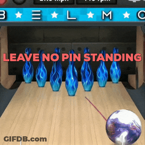 Bowling Ball Leave No Pin Standing GIF