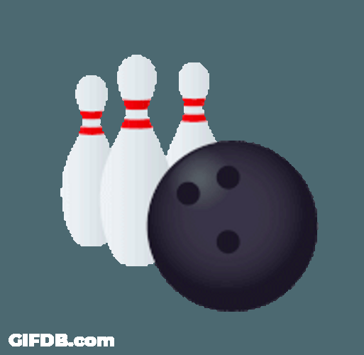 Bowling Ball Pin Strike Animation GIF