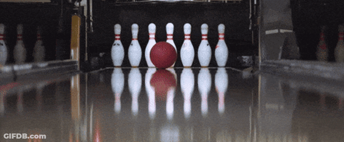 Bowling Ball Rolling Perfect Strike GIF