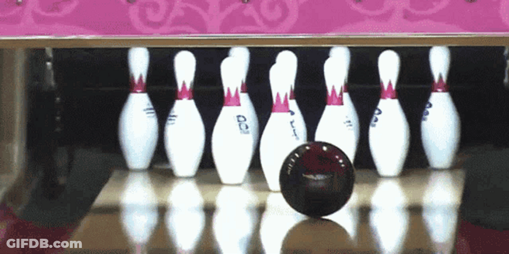 Bowling Ball Rolling Strike Slow Motion GIF