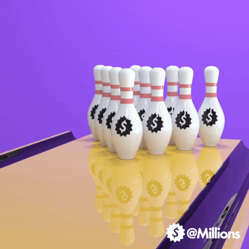 Bowling Ball Strike Animation GIF